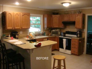 The existing kitchen was cramped.