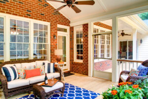 The screened porch has become one of the most used rooms in this home.
